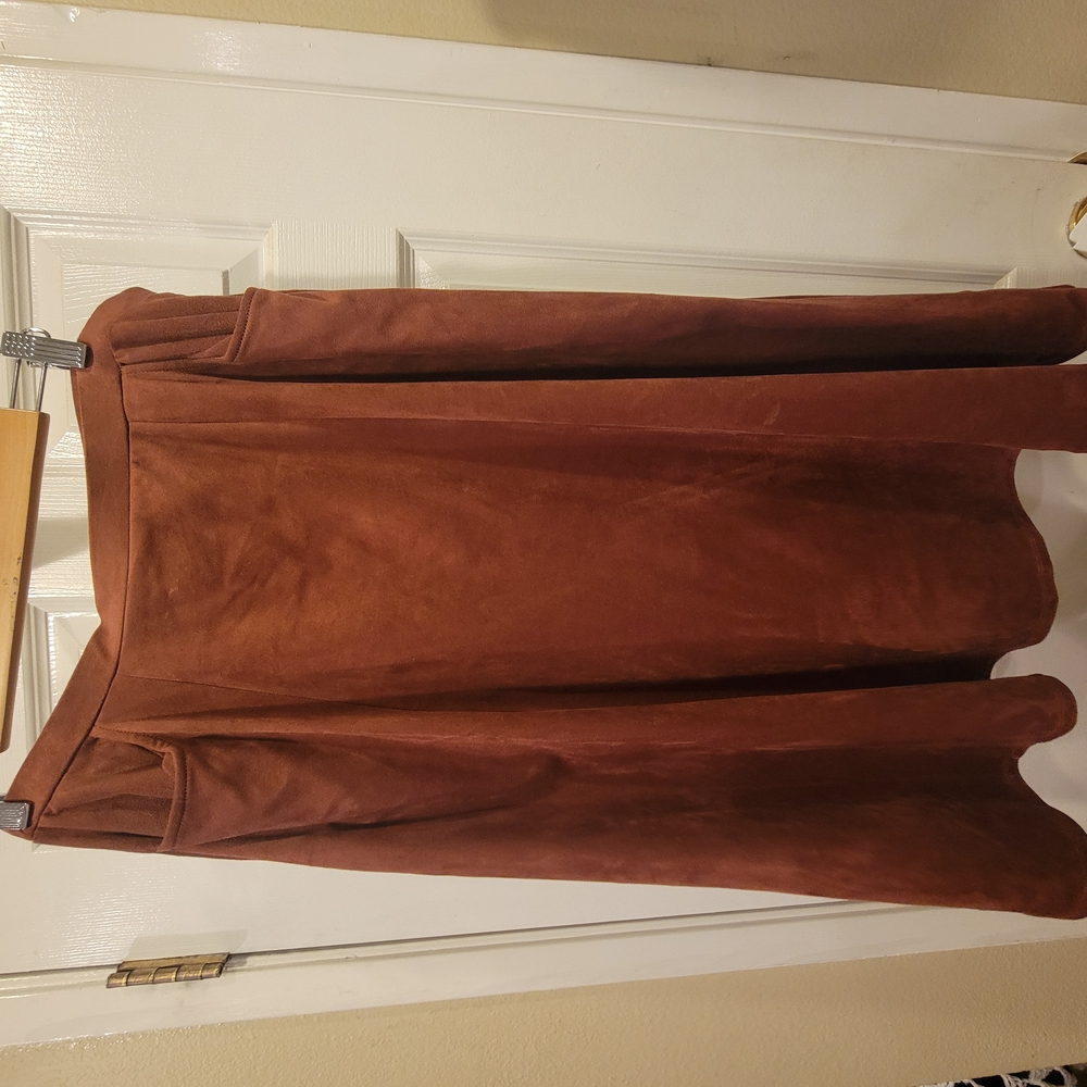 Lularoe Elegant Collection, Brown Suede Skirt, Size L